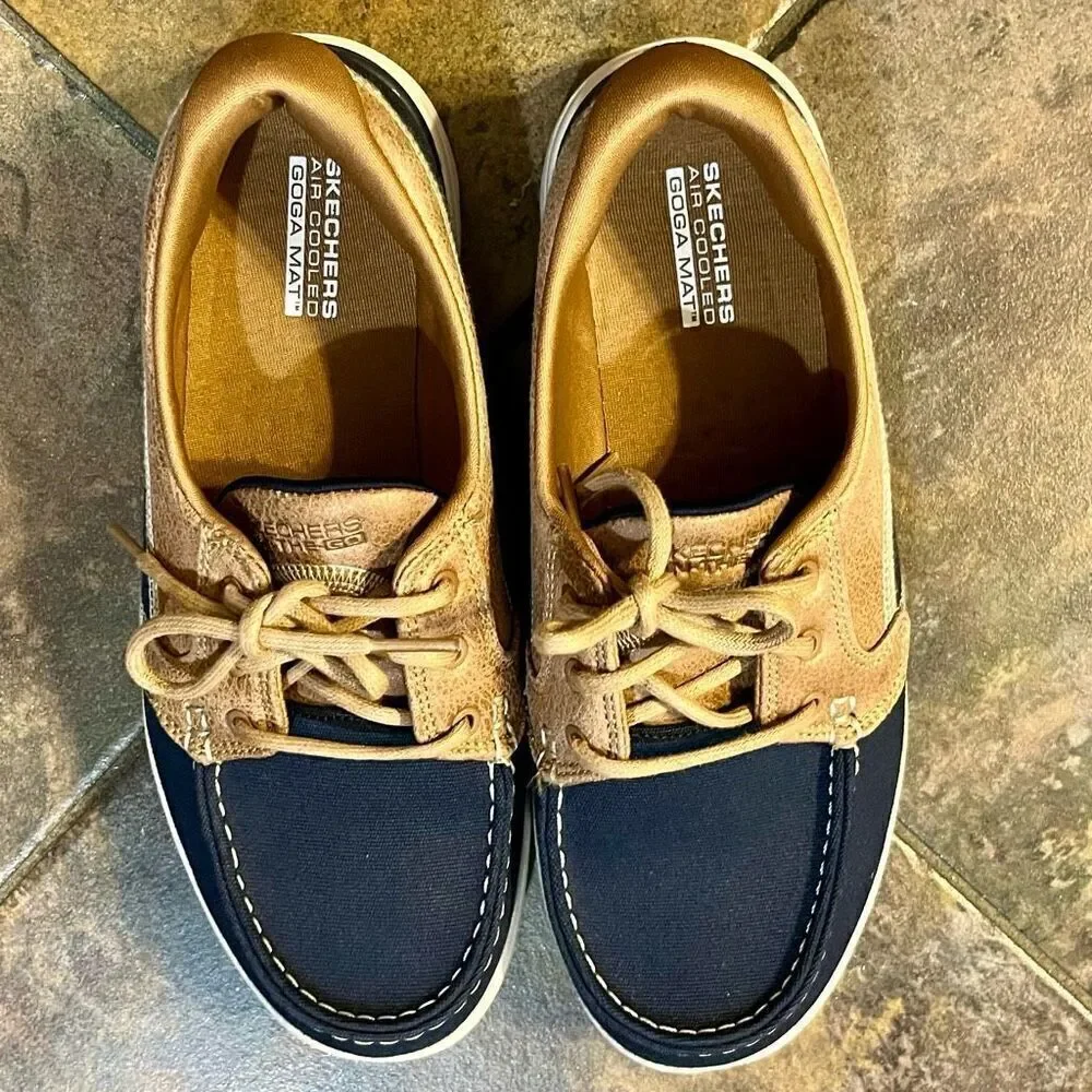 Skechers Air Cooled Goga Mat On The Go Flex Comfort Boat Shoes 6.5